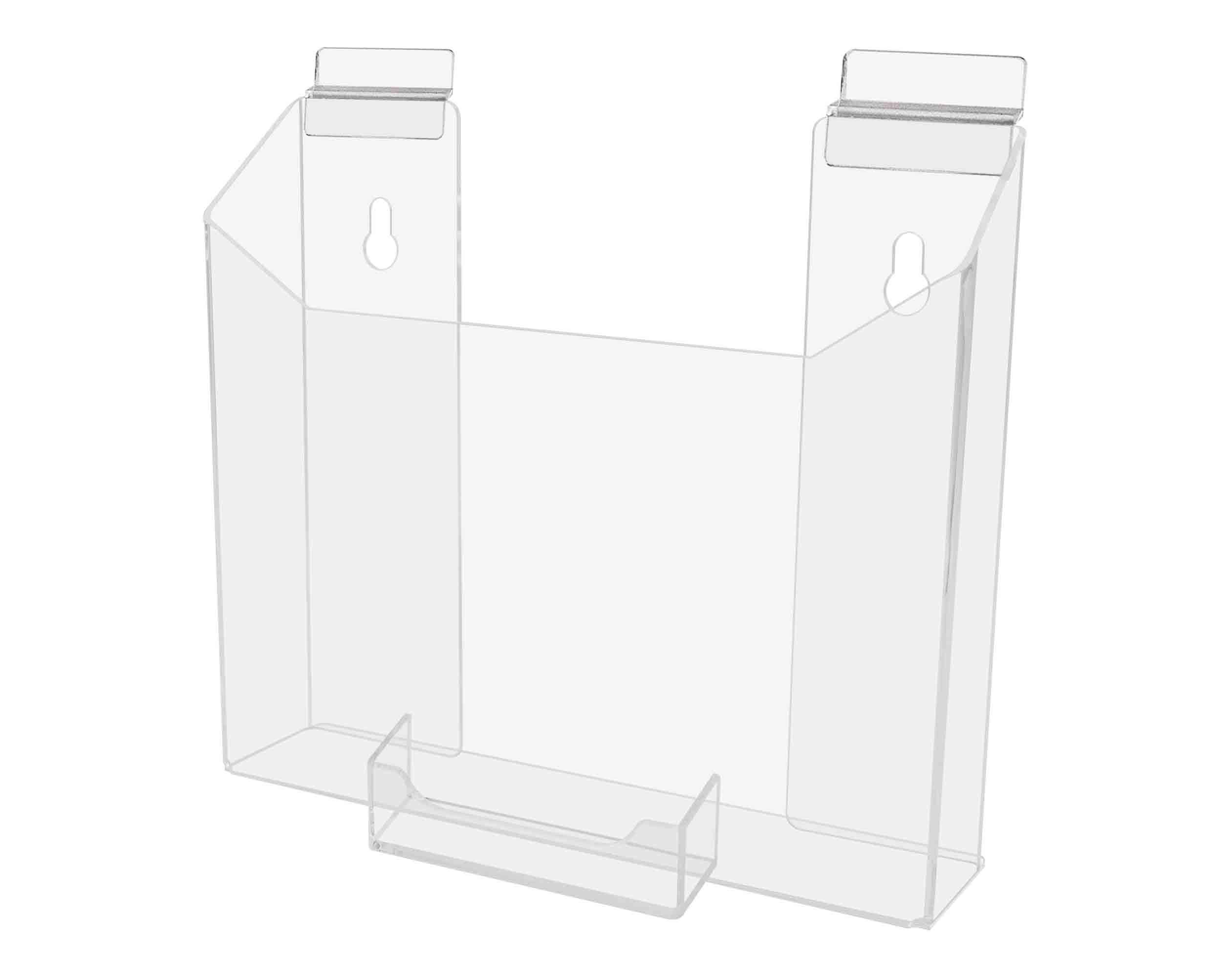 Marketing Holders Slatwall Clear Acrylic Shelf Literature Printed Material Menu Maps Pamphlet Display Media Signage Organizer